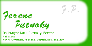 ferenc putnoky business card